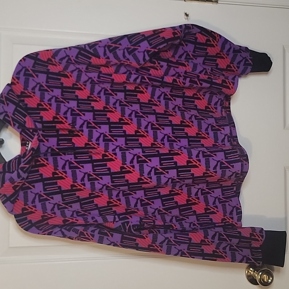Puma M Purple and Red Graphic Hoodie